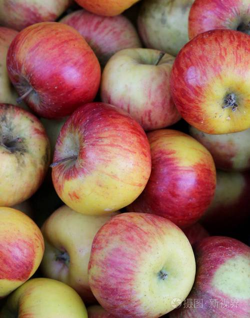 红熟苹果复兴当地果品市场的背景照片-正版商用图片0esgyc-摄图新视界